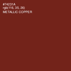 #74231A - Metallic Copper Color Image